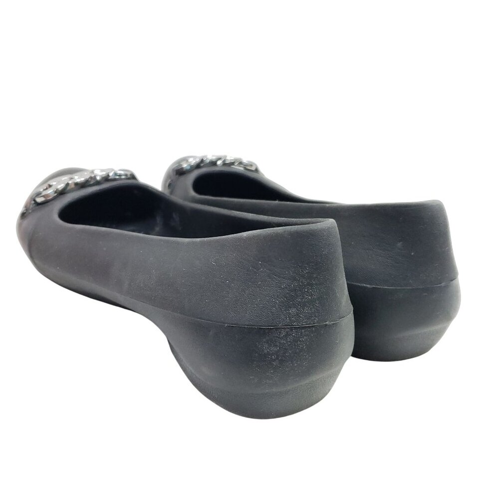Crocs Women's Size 7 Black Dianna Embellished Ballet Flat - Picture 5 of 8